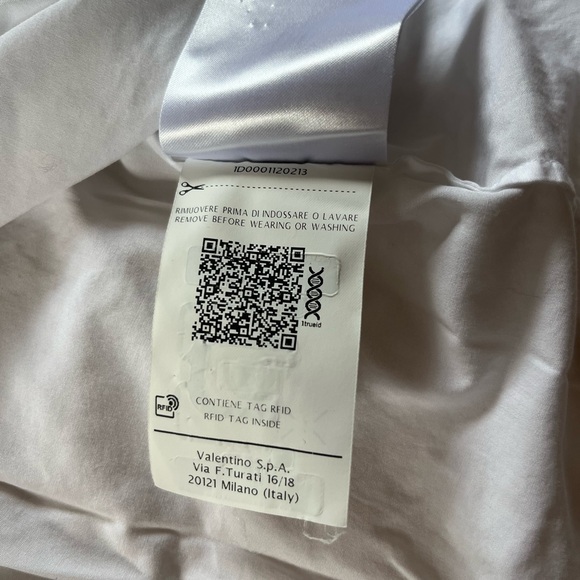 Valentino Tie Neck Cotton Button-Up - Picture 6 of 7